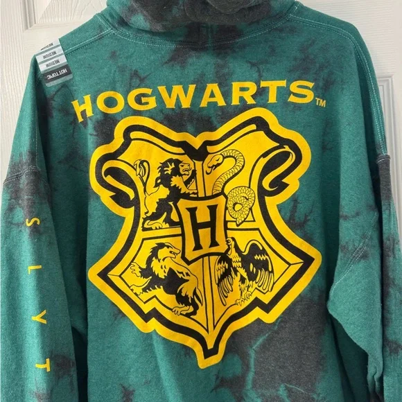 Slytherin tie dye Harry Potter hoodie - Picture 3 of 5